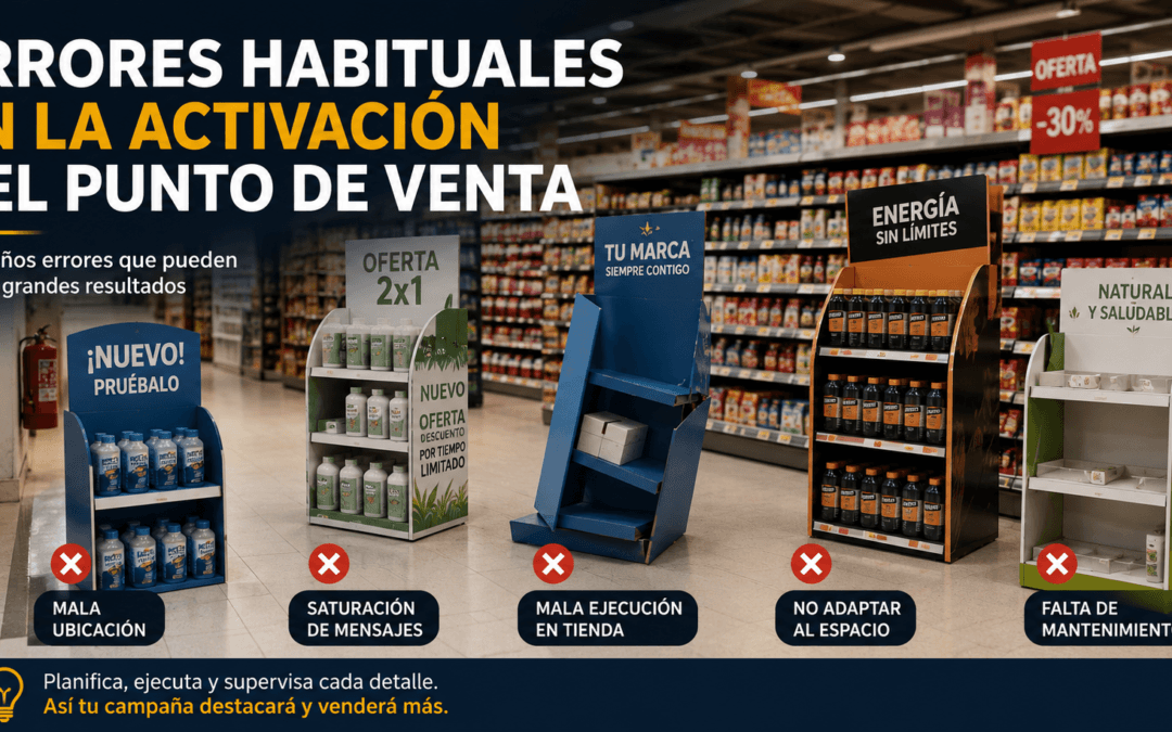 Errores habituales en la activación del punto de venta con expositores PLV mal ubicados en tienda